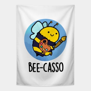 Bee-casso Cute Artist Bee Pun Tapestry