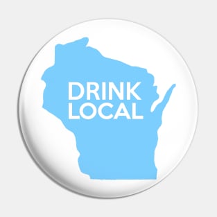 Wisconsin Drink Local WI Blue Pin