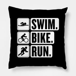 Swim Bike Run Pillow