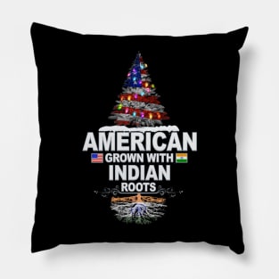 Christmas Tree  American Grown With Indian Roots - Gift for Indian From India Pillow