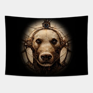 Labrador Retriever Surreal Steampunk Artwork, Dog Lover Tapestry