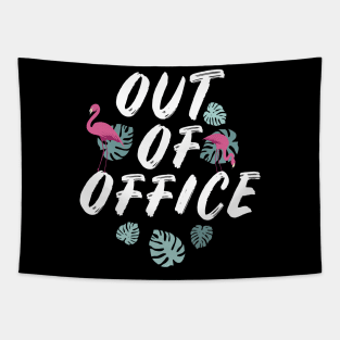 Out of Office Flamingo Summer Tapestry