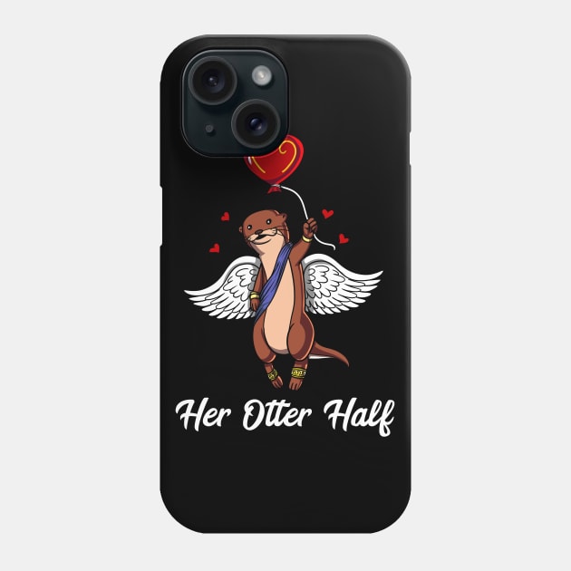 Her Otter Half Matching Valentines Day Boyfriend Phone Case by underheaven