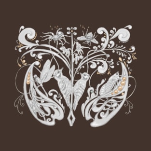 Woodland in grey with rosemaling T-Shirt