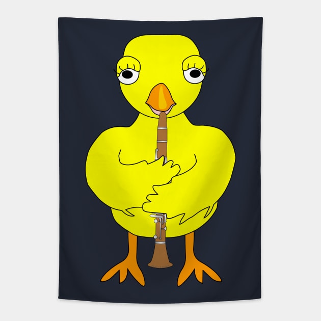 Clarinet Chick Tapestry by Barthol Graphics