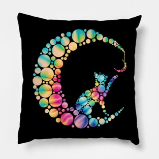 Happy International Dot Day September 15th Cat Polka Dot Pillow