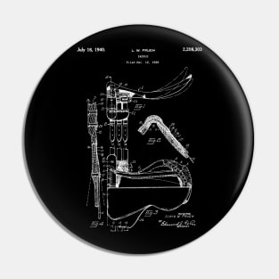 Saddle Patent - horse saddle blueprint Pin