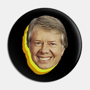 Jimmy Carter Head Vintage Retro 1970s Pin