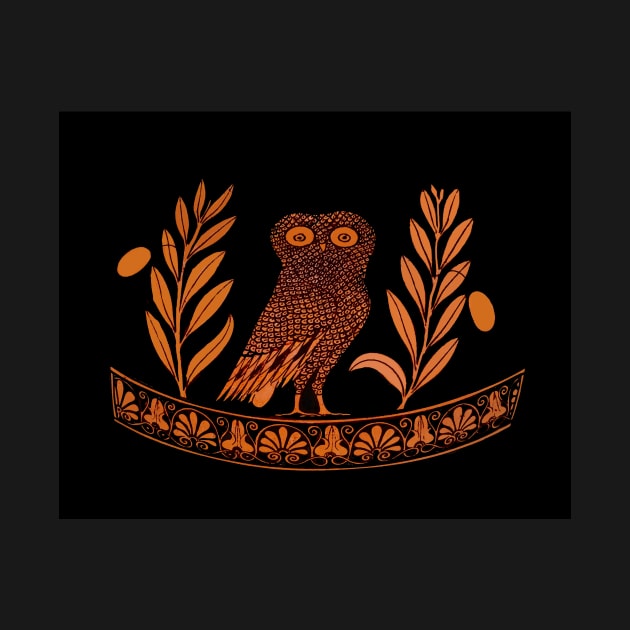 Attic Red-Figure Kalpis Owl Athena Olive by WillowNox7