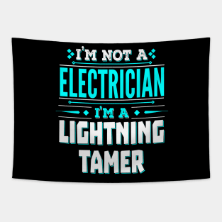 Electrician Funny Job Title - Lightning Tamer Tapestry