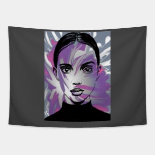 Girl in black Tapestry