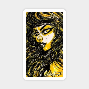 Yellow Portrait Magnet