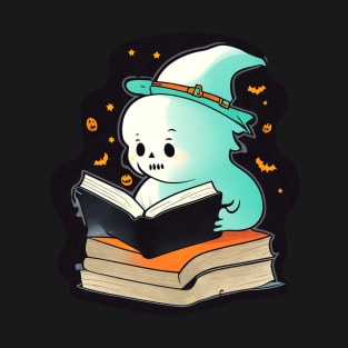 Halloween Reading Ghost T-Shirt