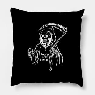 I'm here for the Snacks - Witchy Reaper T-Shirt Pillow