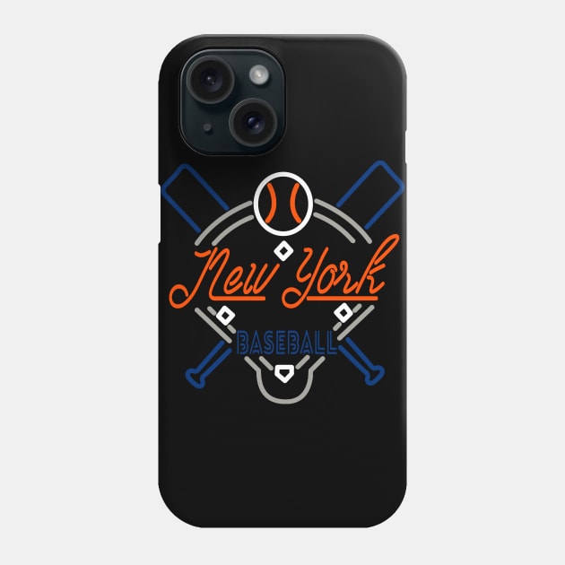 Neon New York Baseball Phone Case by MulletHappens