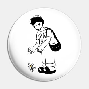 THE BOY WITH FLOWERS Pin