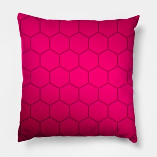 Hot Pink Honeycomb Hexagon Pillow