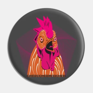 Screaming Rooster Pin