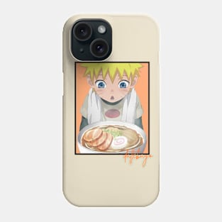 Naruto looking at ramen Phone Case