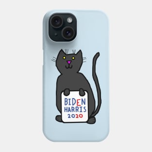 Cute Cat with Biden Harris Sign Phone Case