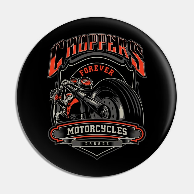 Choppers garage Pin by KANDIM'S Studio