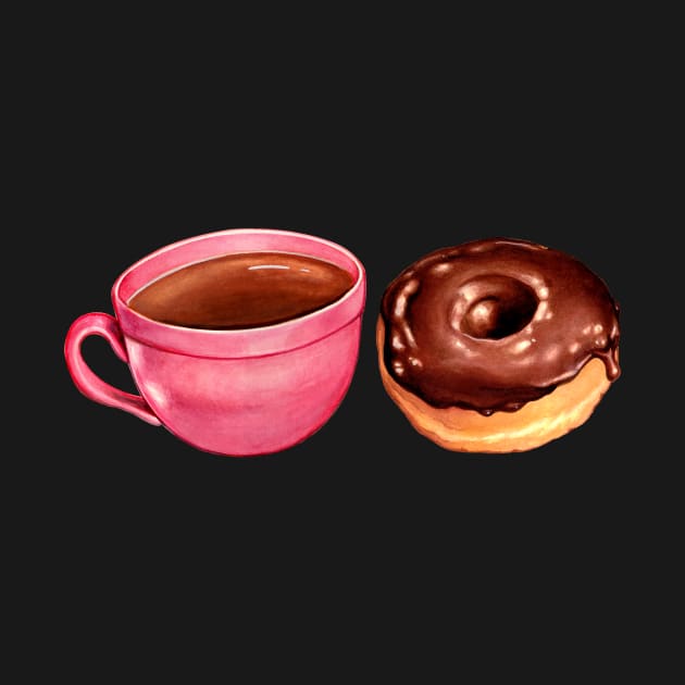 Coffee & Chocolate Donut by KellyGilleran