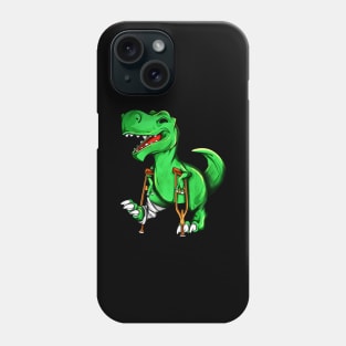 On crutches - cartoon TREX Phone Case