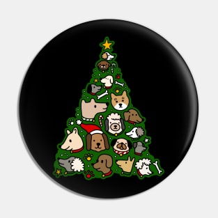 Christmas Tree Dog Lover Holiday Pin