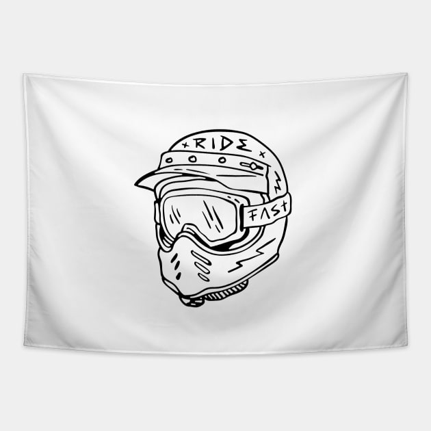 RIDE FAST HELMET Tapestry by wawawsrynn