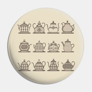 Antique tea set Pin