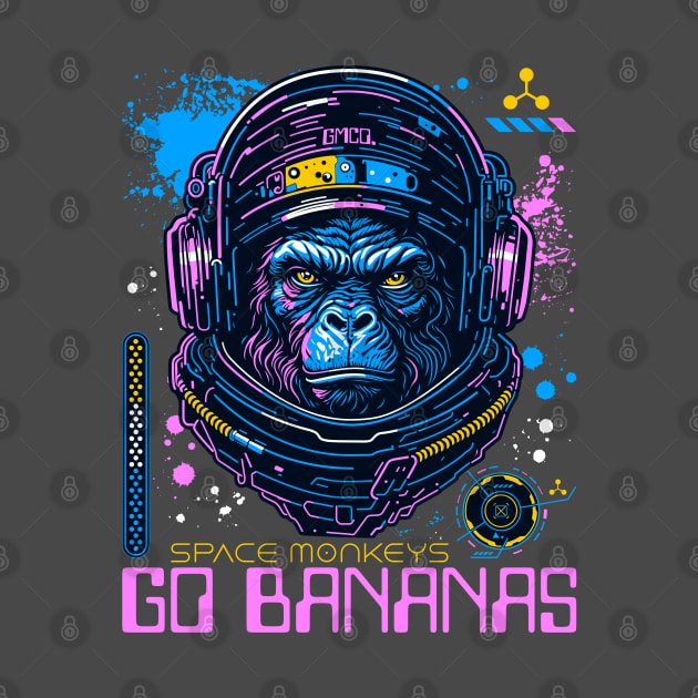 Space monkeys go bananas by Garment Monkey Co.