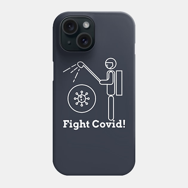 fight covid Phone Case by Sch_39