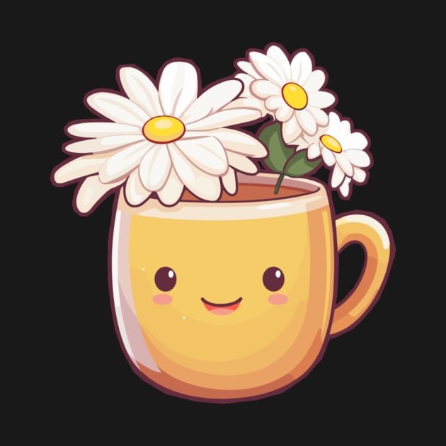 Cute camomile tea cup of calm by Piggy Boxer