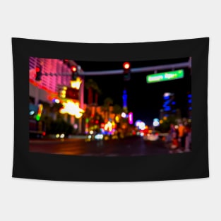 Night Drive Neon Blur Las Vegas Tapestry