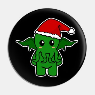 Cthulhu With A Christmas Hat Pin