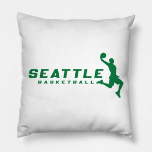 Retro Seattle Basketball Club Pillow