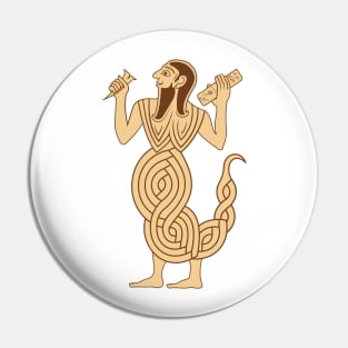 Sumerian human headed scorpion Pin