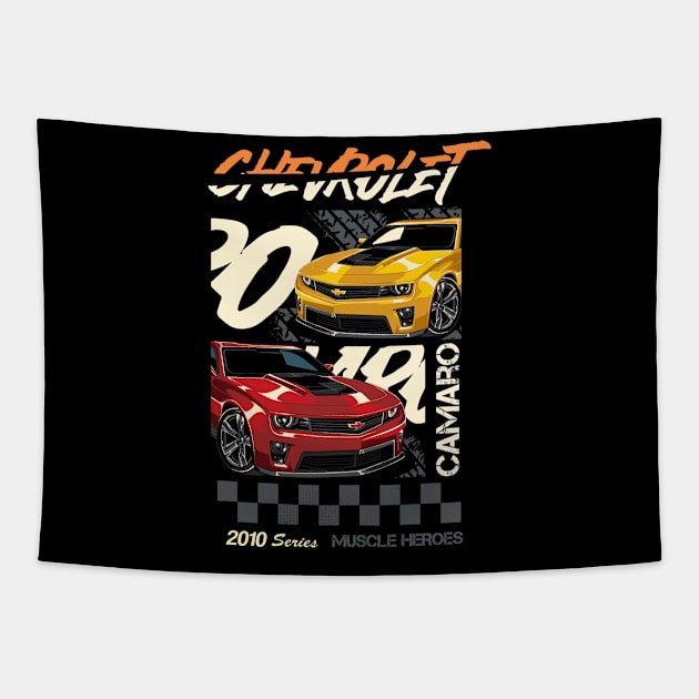 Camaro 2010 Enthusiasts Tapestry by Harrisaputra