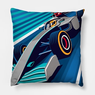 Gray Car - Racing Team Pillow