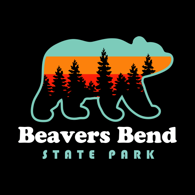 Beavers Bend State Park Oklahoma Camping Hiking Bear by PodDesignShop