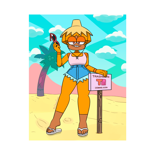 Shannon at the Beach by mrchasecomix
