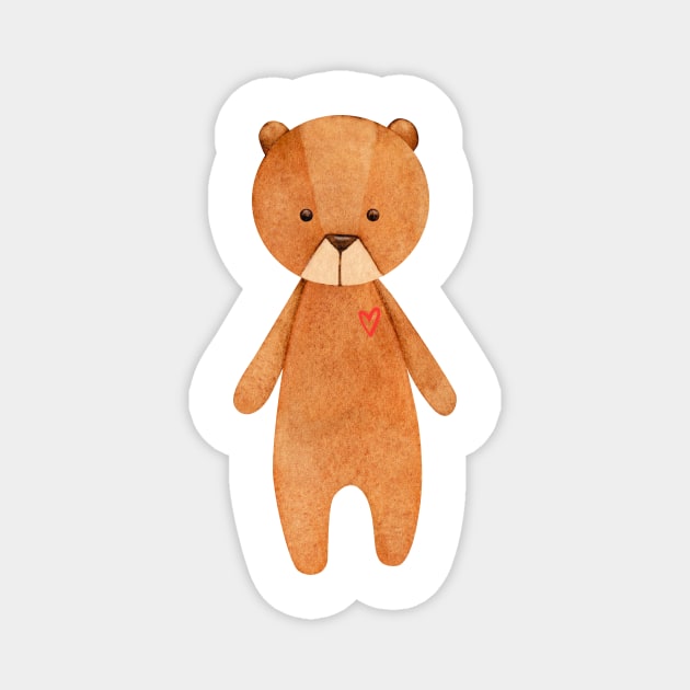 Cute teddy bear gift Magnet by Mia