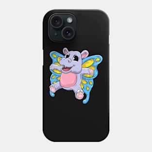 Hippo Butterfly Phone Case