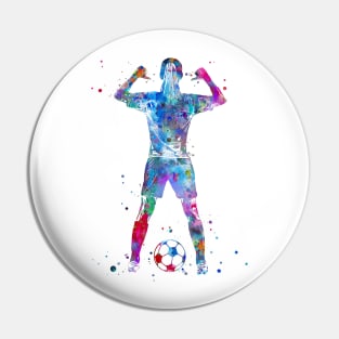 Female Soccer Player Pin