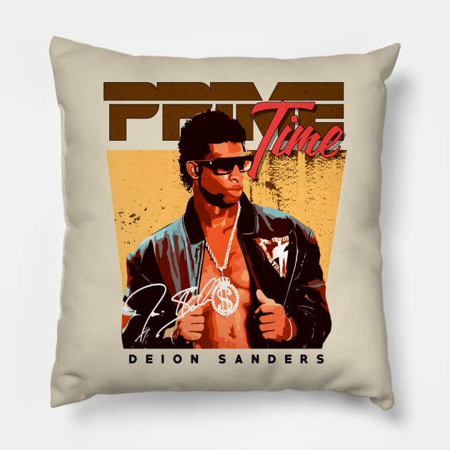 Deion Sanders Primetime Pillow by faeza dsgn