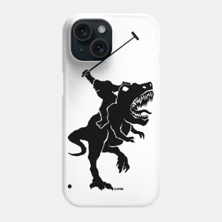 Big foot playing polo on a T-rex Phone Case