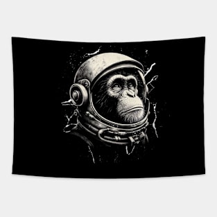 Astronaut Monkey wearing space helmet, meditate Tapestry