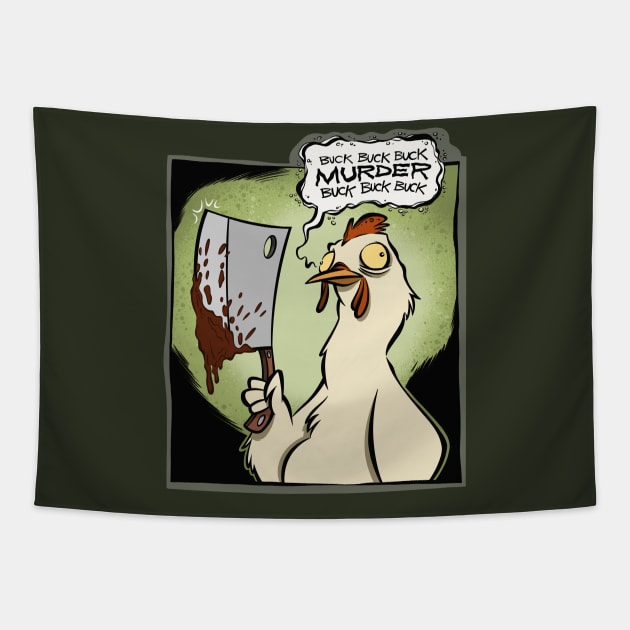 Murder Chicken! Tapestry by westinchurch