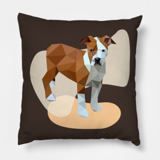 Bull dog Geometric Pet Vector art Low poly Pillow