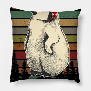 Penguin Mom With Red Dot Turban Gift For Mother's Day Pillow